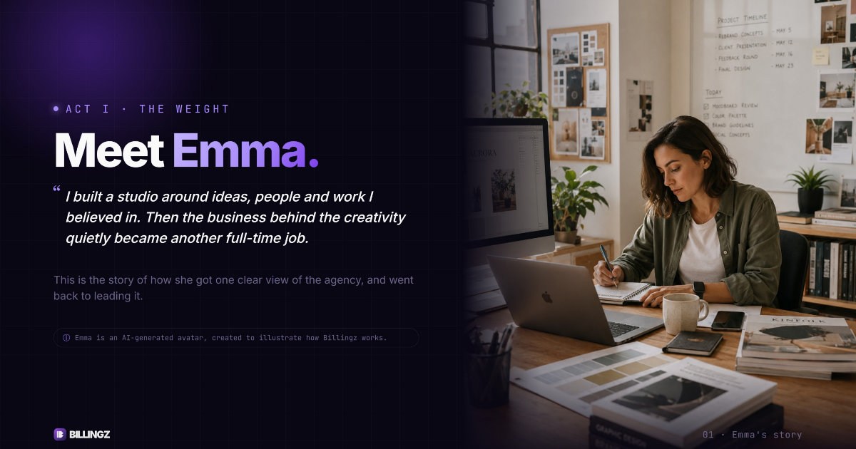 Emma's Story · Agency founder cover